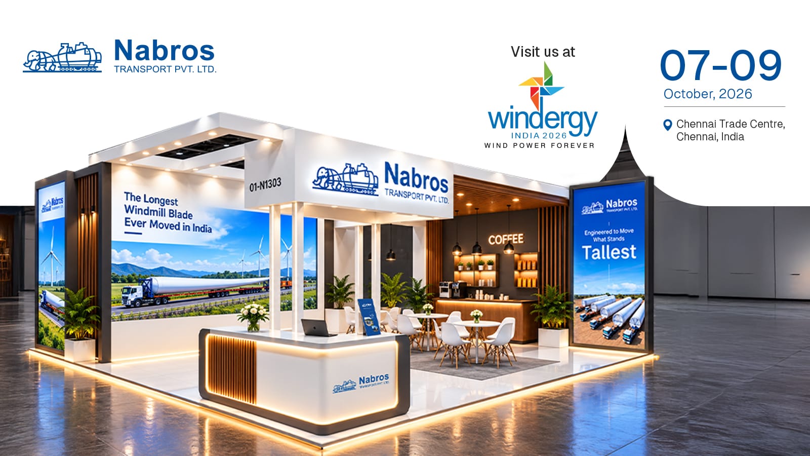 Where Wind Energy Moves, Nabros Leads – Windergy India 2026